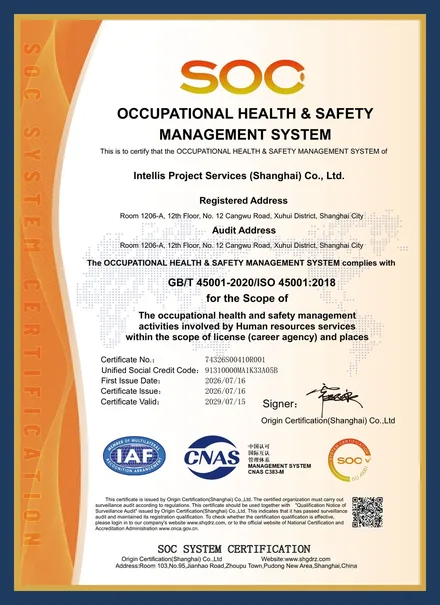 ISO 45001:2018 — China